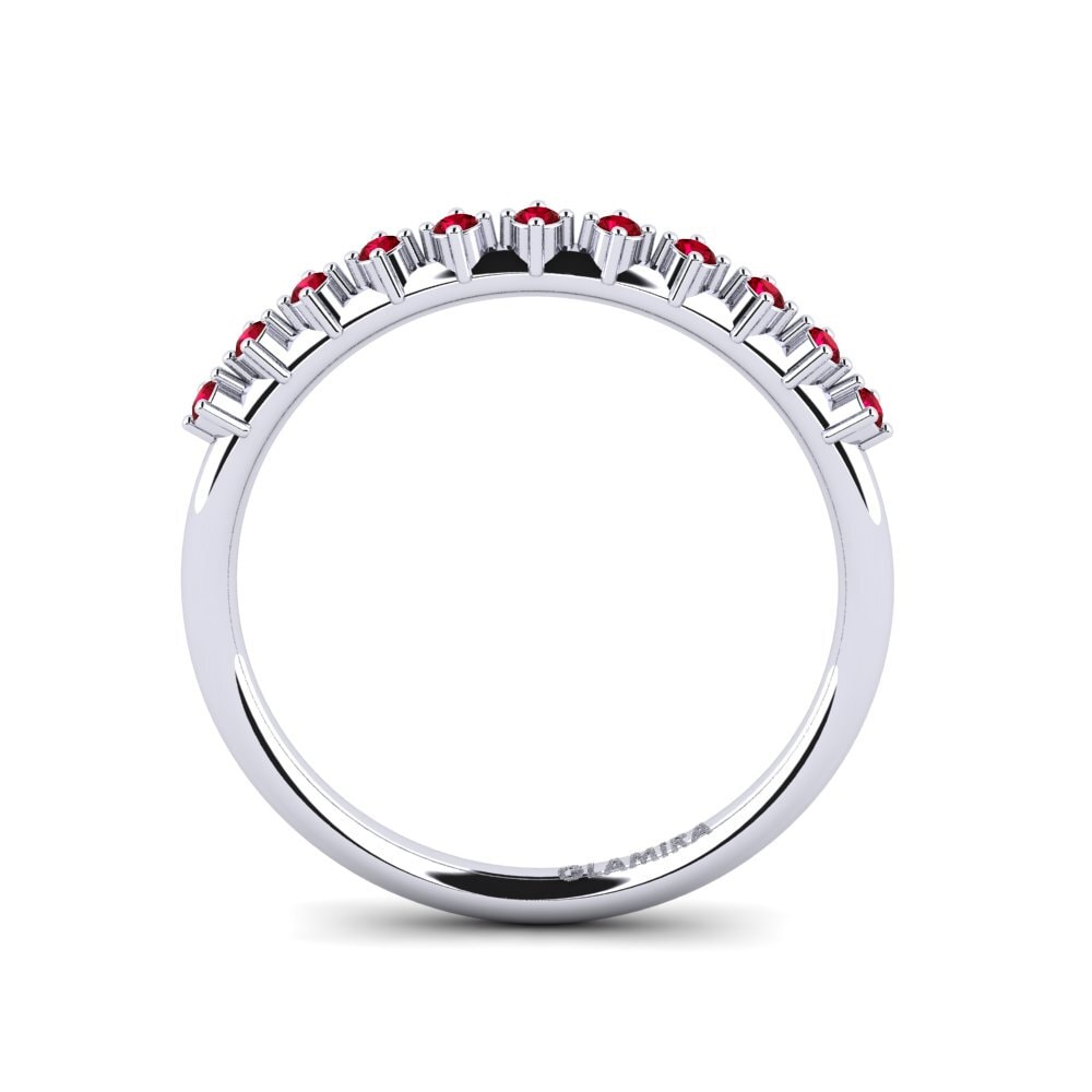Roter Zirkonia Stapelbarer Ring Belkems - A