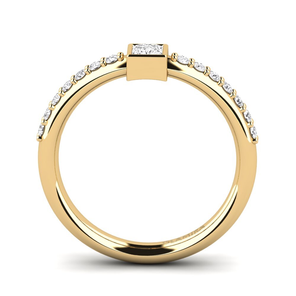 White sapphire Stackable Ring Biscep - A