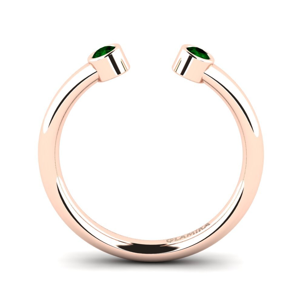 Grüner Zirkonia Stapelbarer Ring Biscep - B