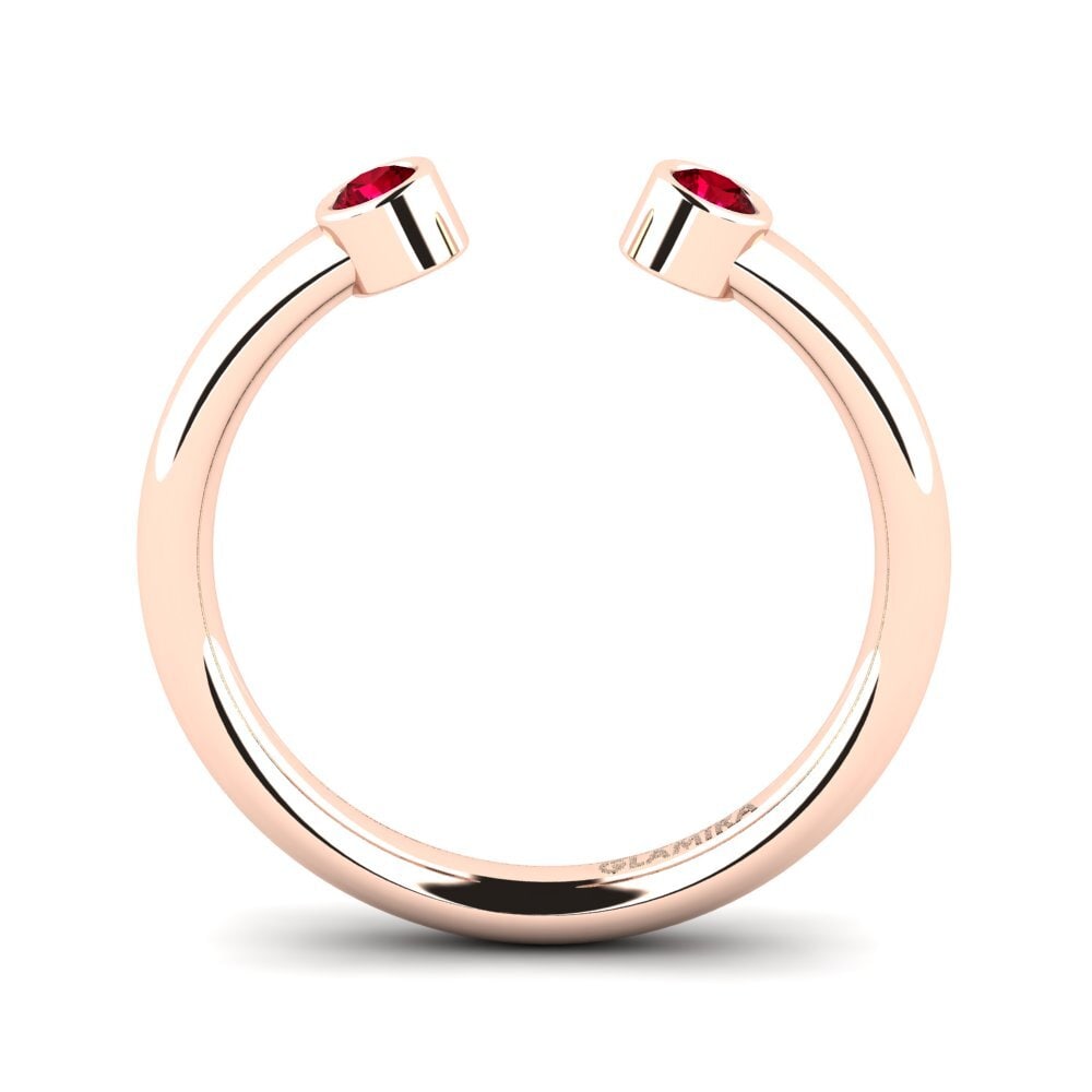 Roter Zirkonia Stapelbarer Ring Biscep - B