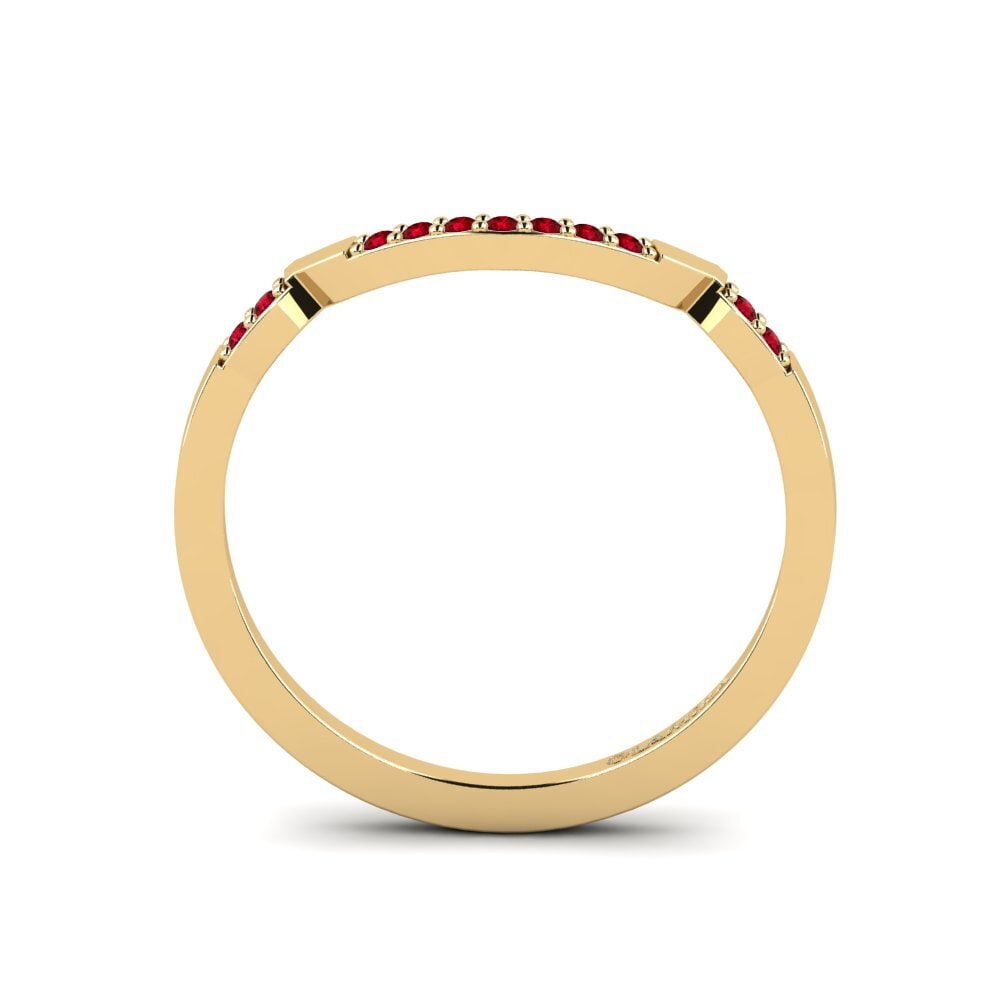 Roter Zirkonia Stapelbarer Ring Dastan - A