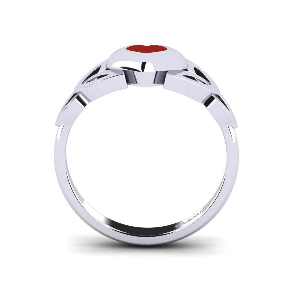 18ct White Gold Stackable Ring Dastan - B