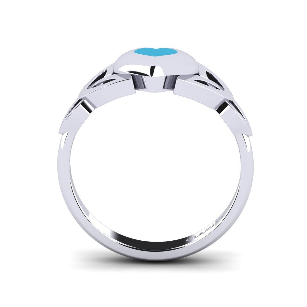 White Silver Stackable Ring Dastan - B
