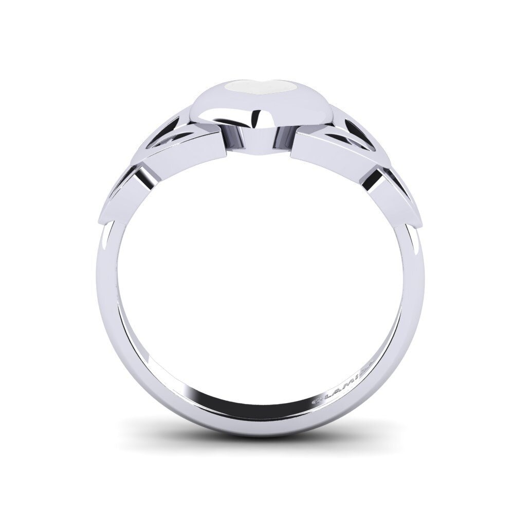 18ct White Gold Stackable Ring Dastan - B