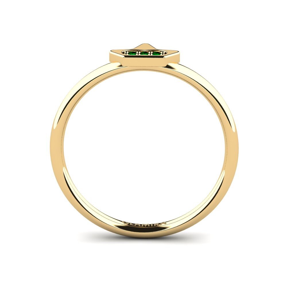 Grüner Zirkonia Stapelbarer Ring Embier - A