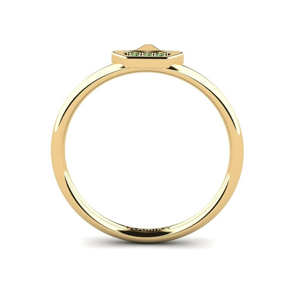 Green Diamond Stackable Ring Embier - A