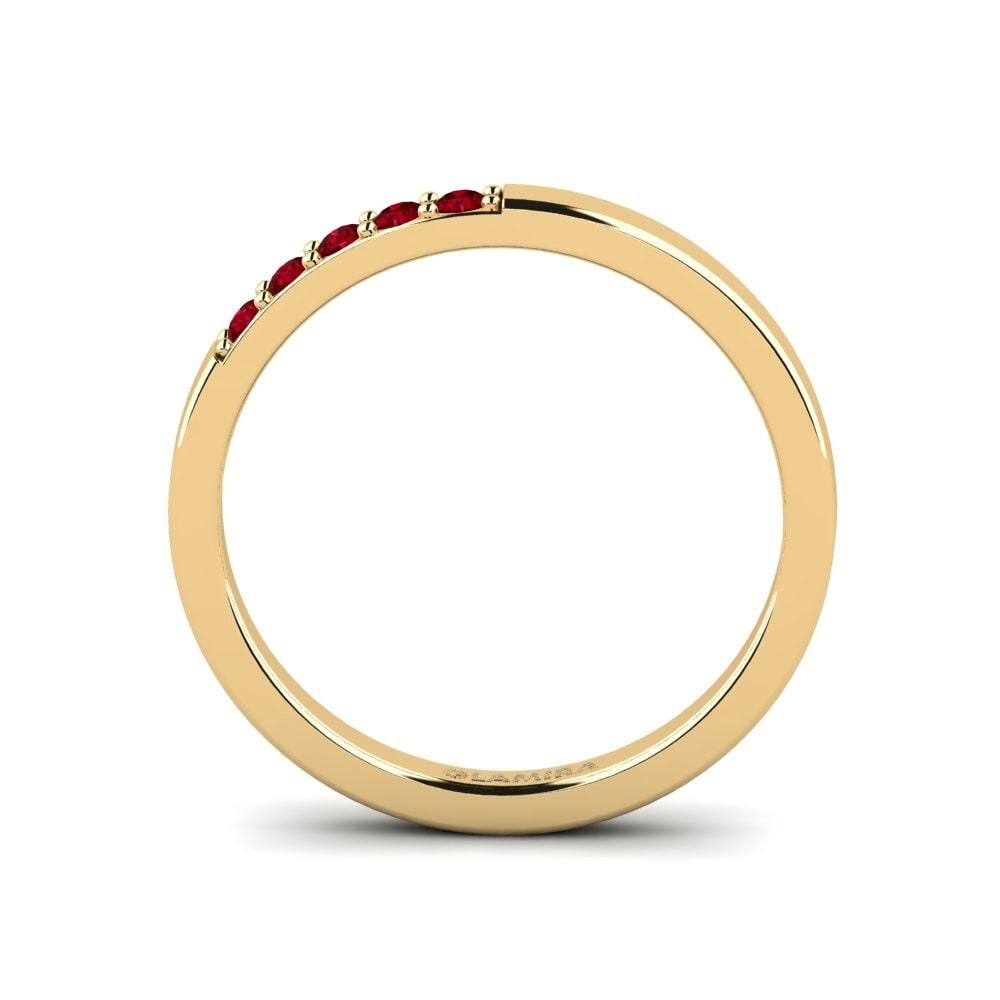 Roter Zirkonia Stapelbarer Ring Embier - B