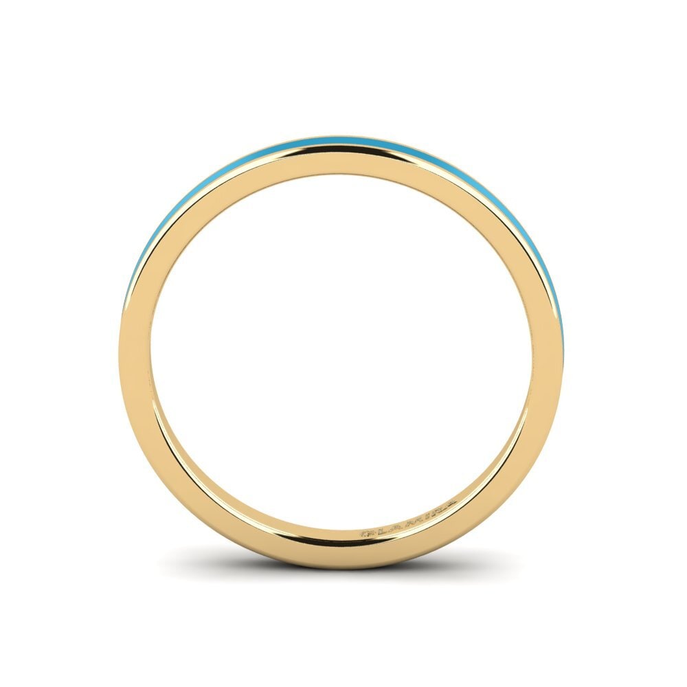 9k Oro Amarillo Anillo apilable Fatint - B