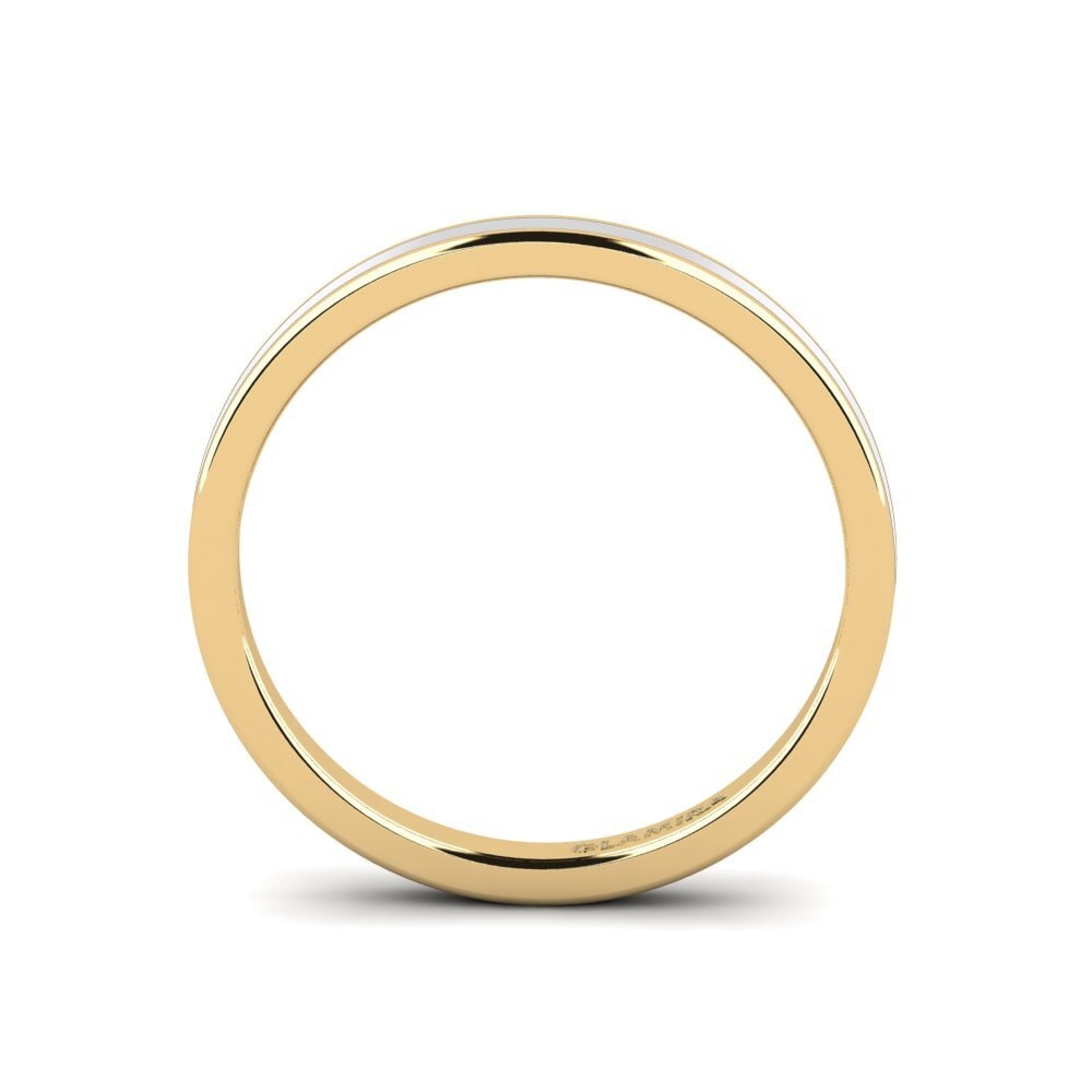 Gelbgold 375 Stapelbarer Ring Fatint - B