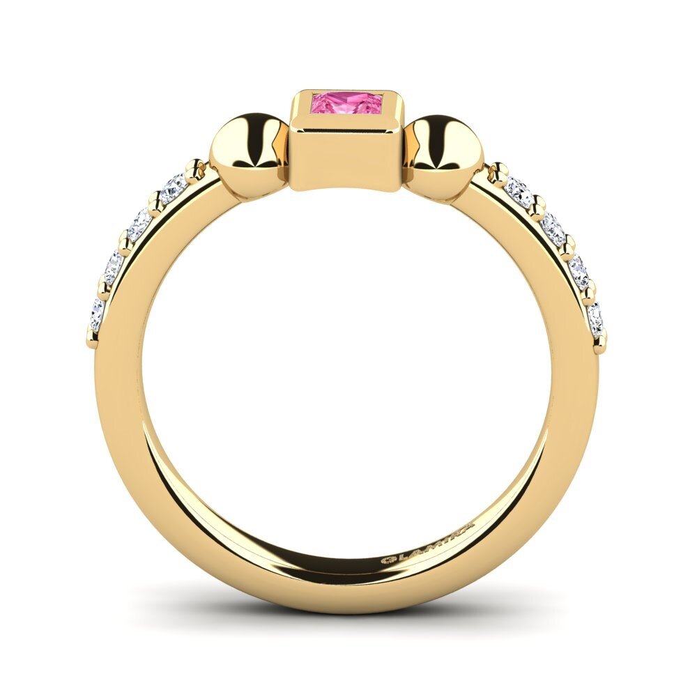 Princesa Zafiro Rosado Anillo apilable Gramia - A