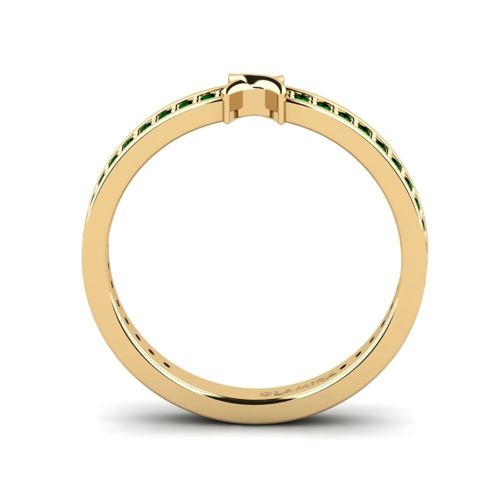 Grüner Zirkonia Stapelbarer Ring Josatye - B
