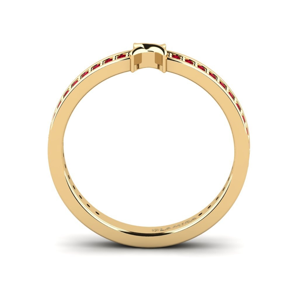 Roter Zirkonia Stapelbarer Ring Josatye - B