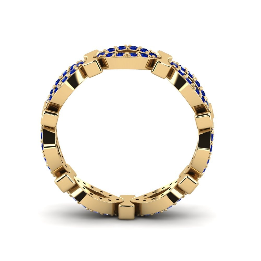 Saphir Stapelbarer Ring Lexiedd - A