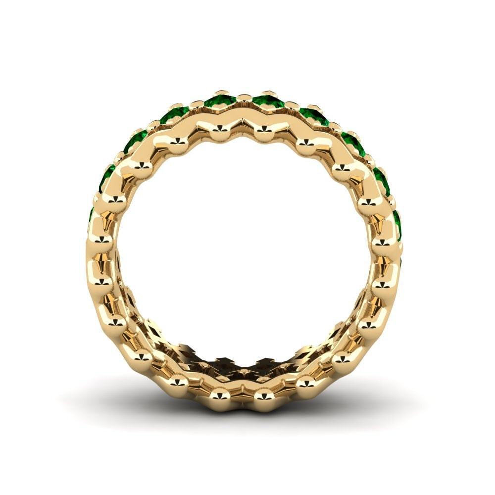 Grüner Zirkonia Stapelbarer Ring Liera - B
