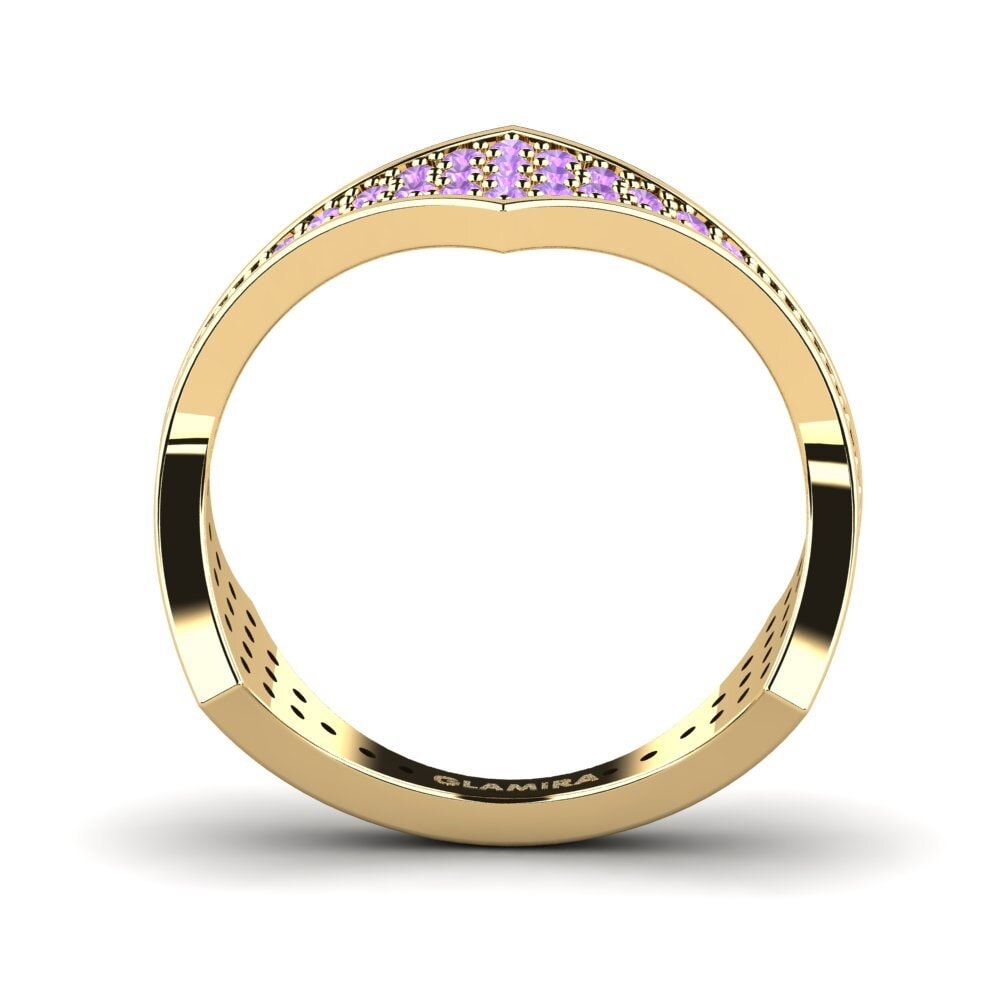 Amethyst Stapelbarer Ring Magrit - A