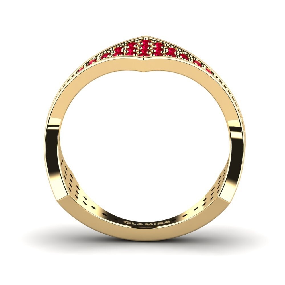 Roter Zirkonia Stapelbarer Ring Magrit - A