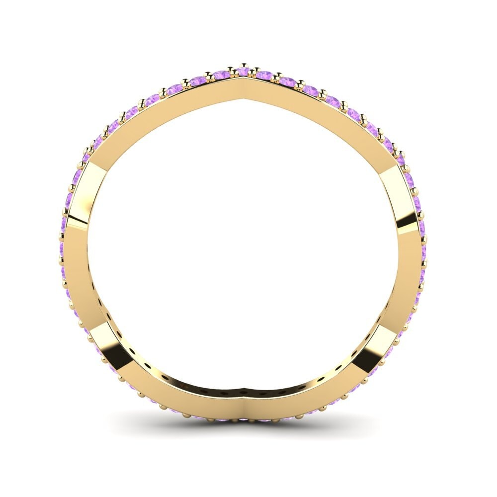 Amethyst Stapelbarer Ring Magrit - B