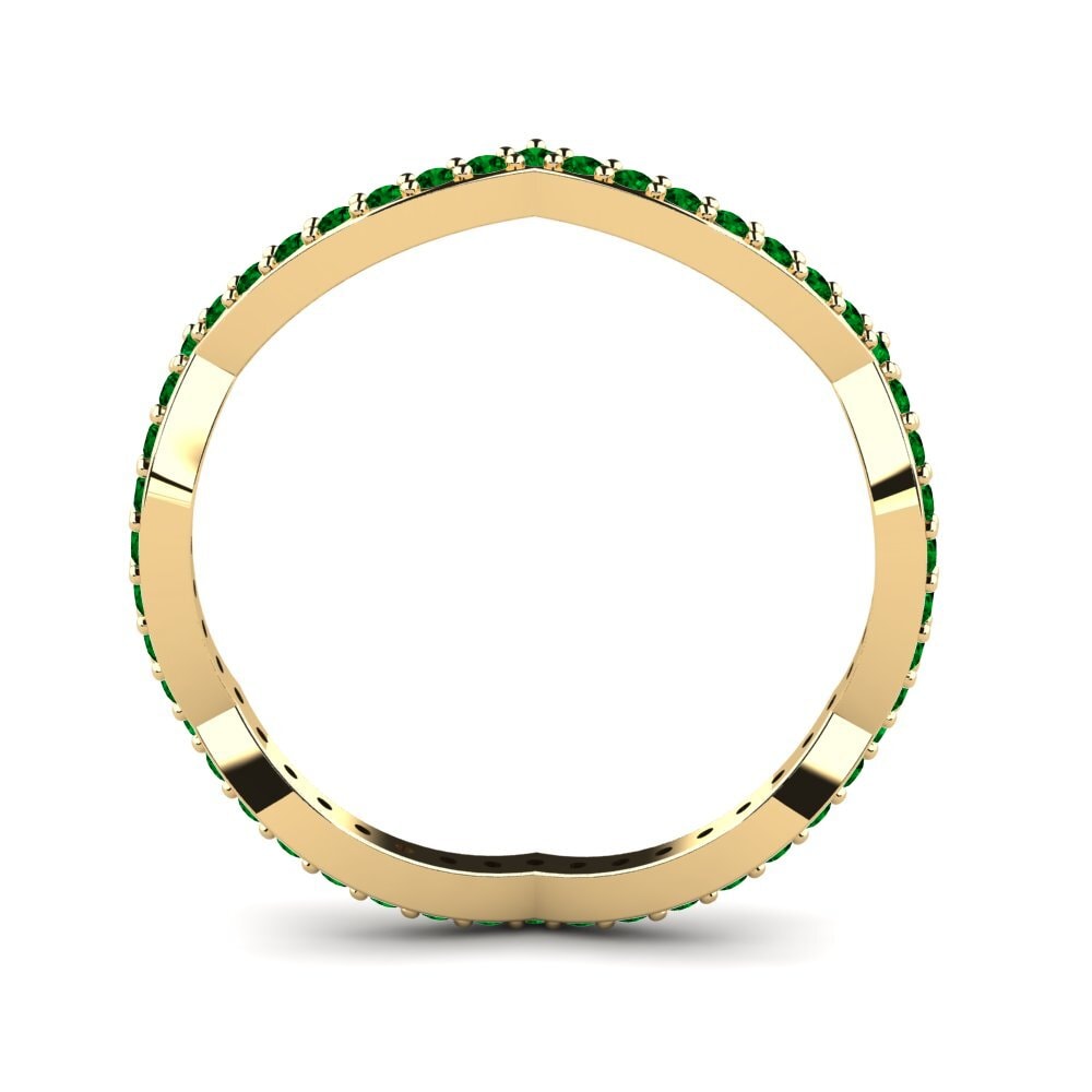 Grüner Zirkonia Stapelbarer Ring Magrit - B