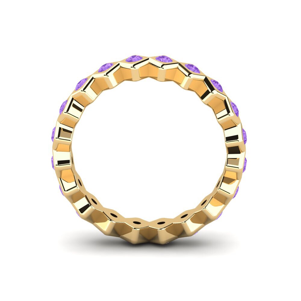Amethyst Stapelbarer Ring Menga - B