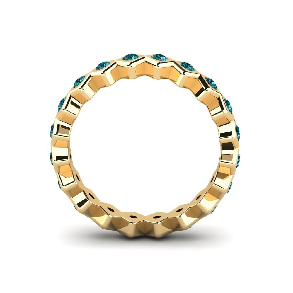 Blauer Diamant Stapelbarer Ring Menga - B