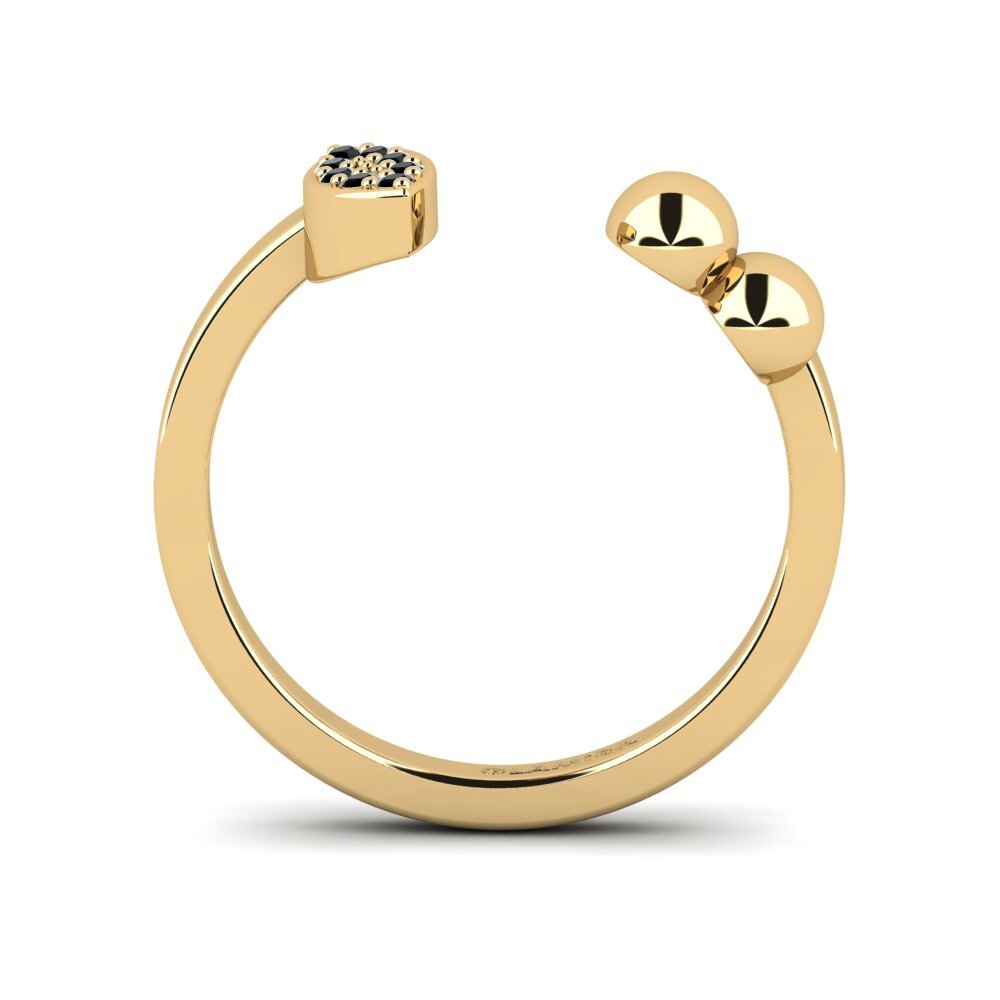 Schwarzer Onyx Stapelbarer Ring Missavs - A
