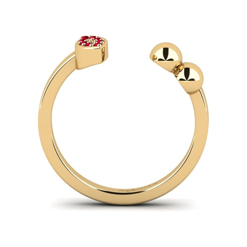Roter Zirkonia Stapelbarer Ring Missavs - A