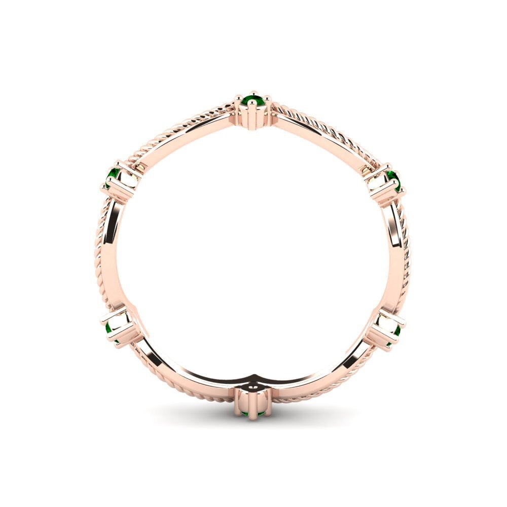 Grüner Zirkonia Stapelbarer Ring Moureen - B