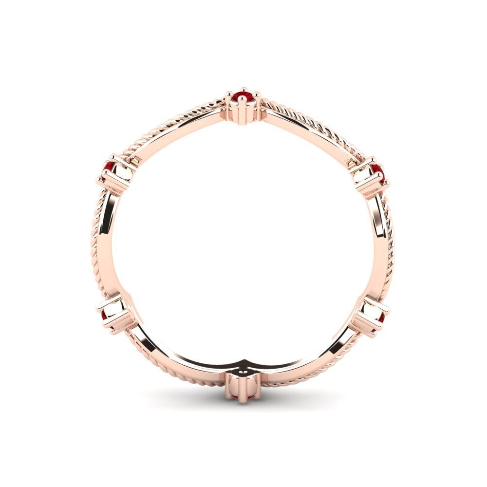 Roter Zirkonia Stapelbarer Ring Moureen - B