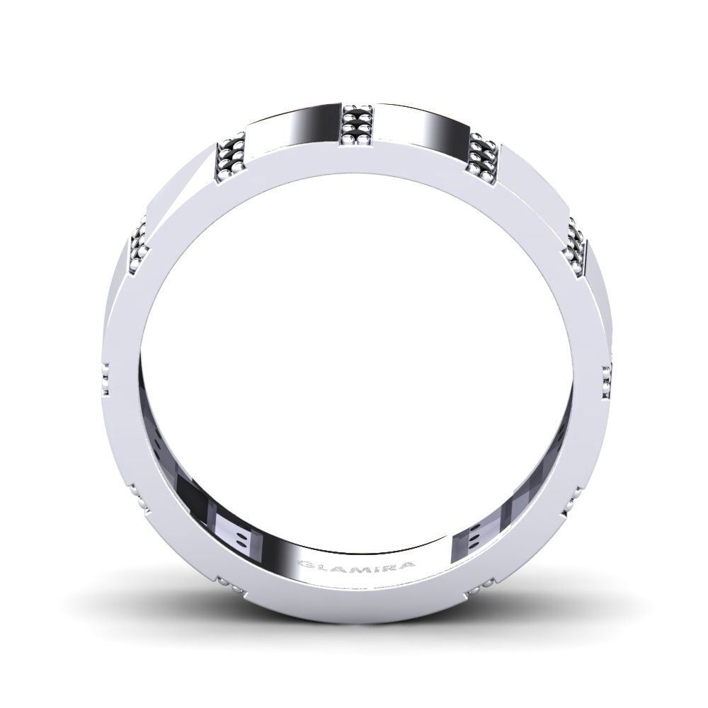 Schwarzer Onyx Stapelbarer Ring Neema - A