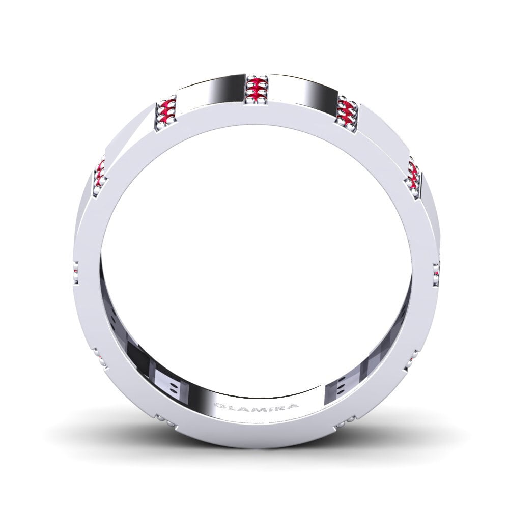 Roter Zirkonia Stapelbarer Ring Neema - A