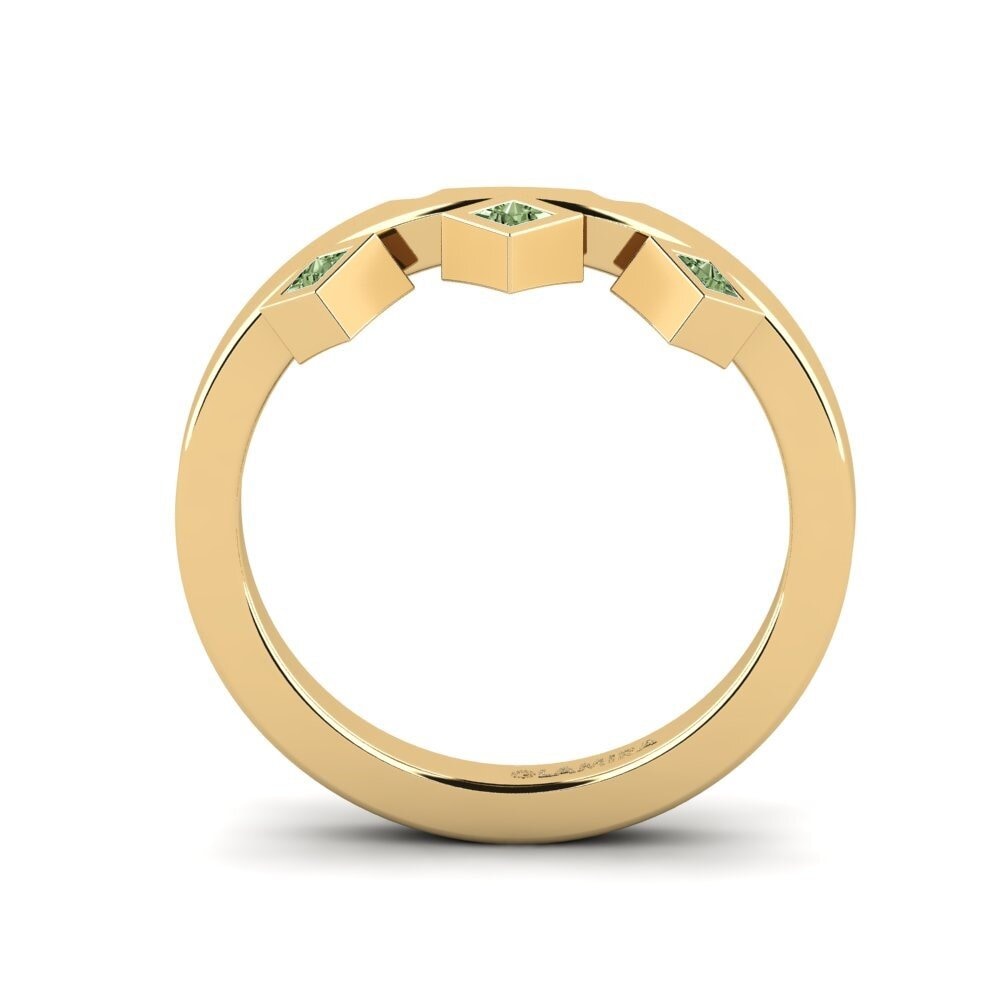Princesa Diamante Verde Anillo apilable Orrica - B