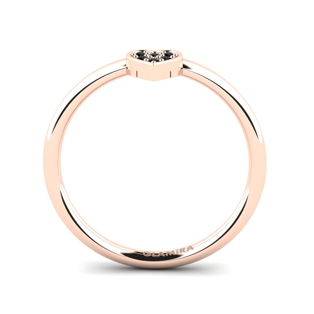 Schwarzer Saphir Stapelbarer Ring Polmern - A