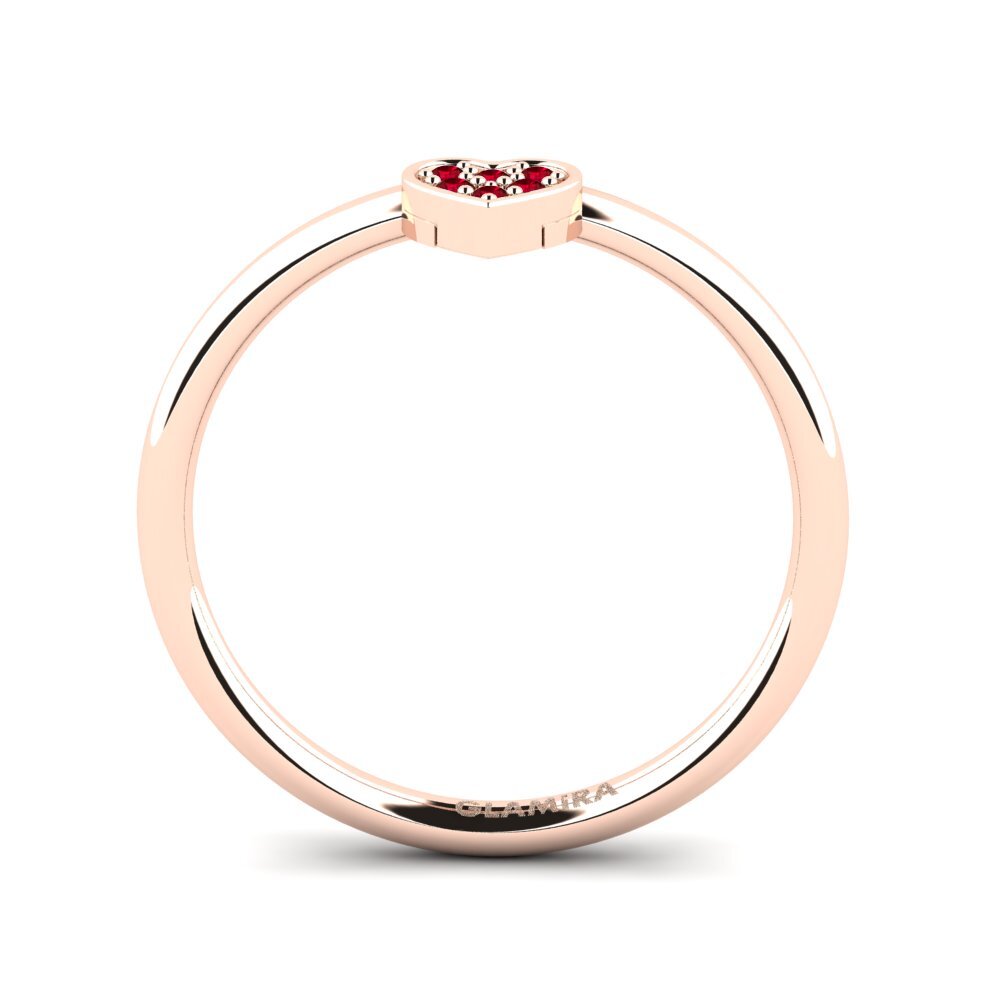Roter Zirkonia Stapelbarer Ring Polmern - A
