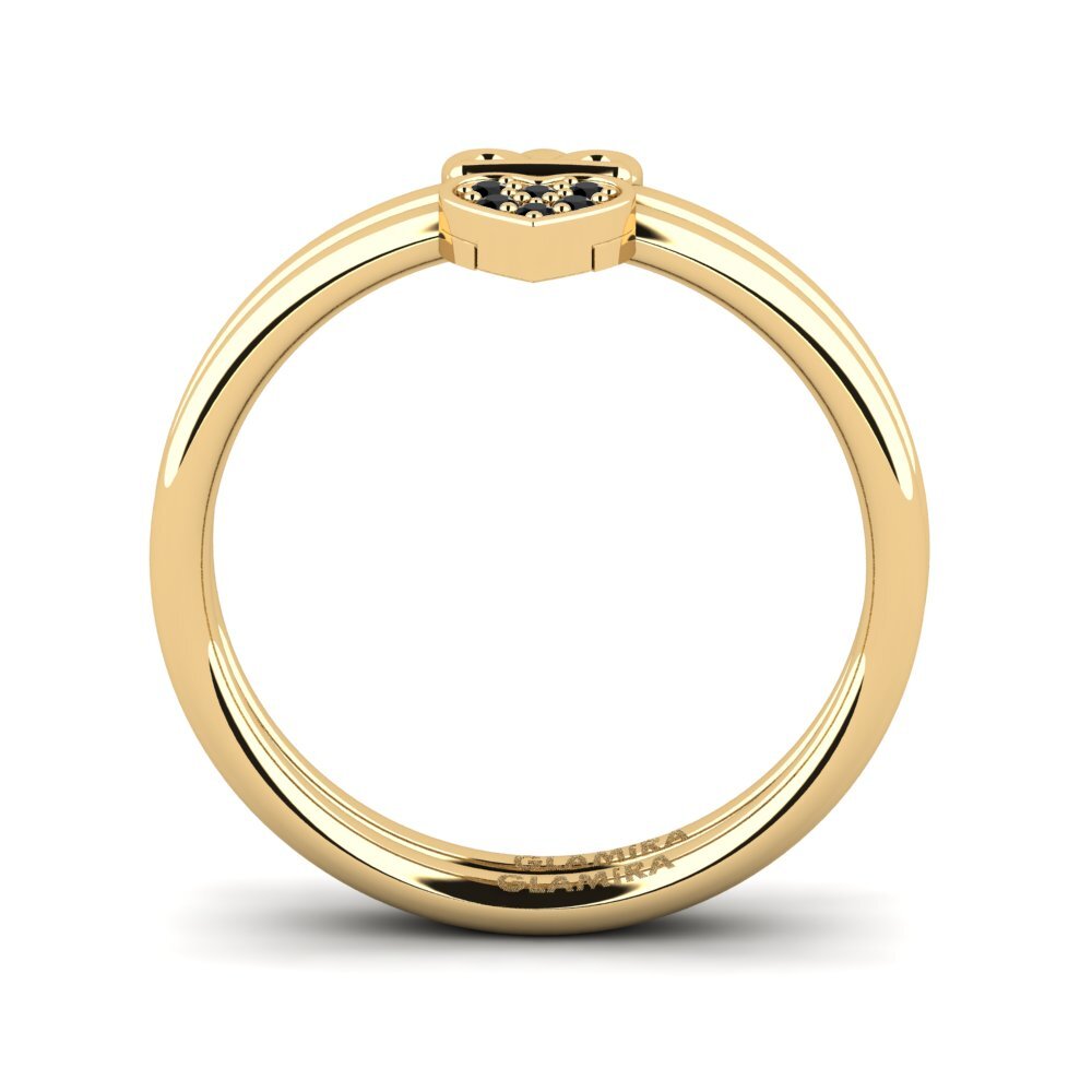 Schwarzer Saphir Stapelbarer Ring Polmern - Set