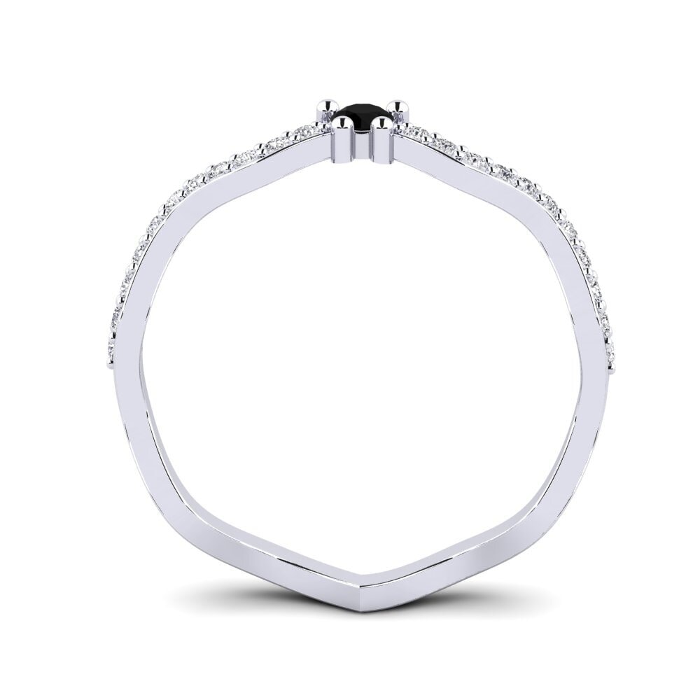 Schwarzer Saphir Stapelbarer Ring Prenat - A