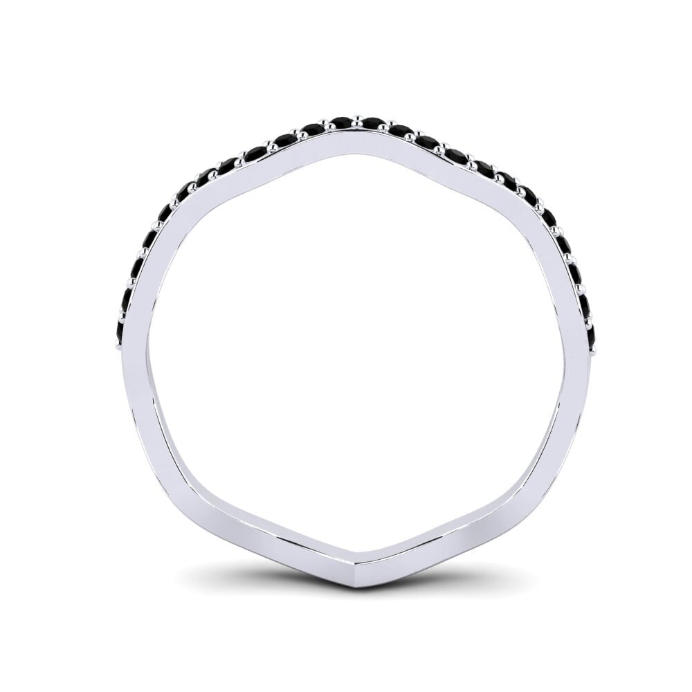 Schwarzer Onyx Stapelbarer Ring Prenat - B