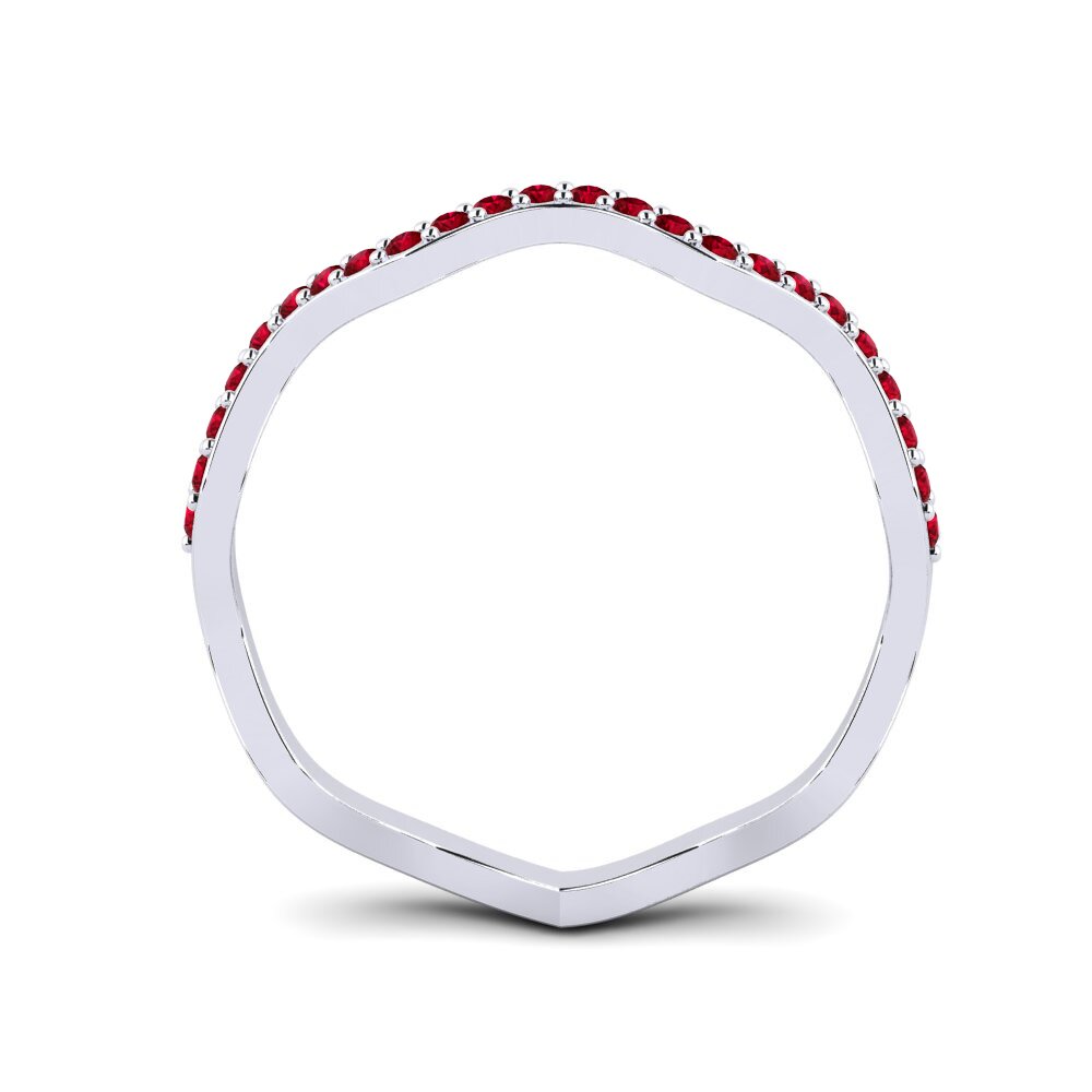 Roter Zirkonia Stapelbarer Ring Prenat - B