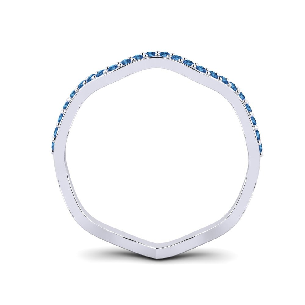 Dunkelblauer Zirkonia Stapelbarer Ring Prenat - B