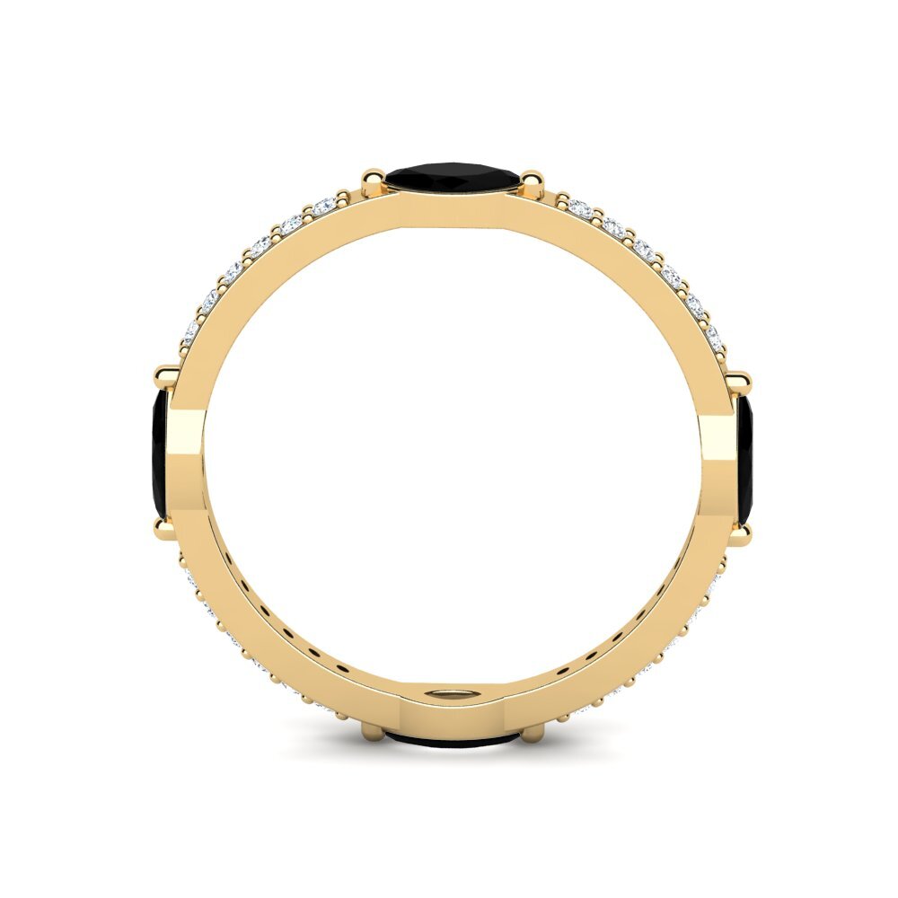 Zafiro negro Anillo apilable Remit - B
