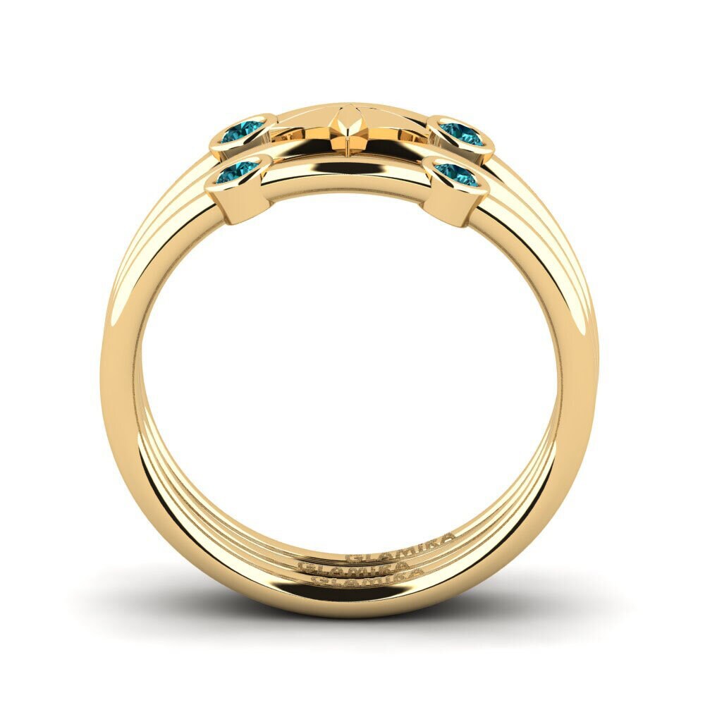 Blauer Diamant Stapelbarer Ring Serdabba - Set