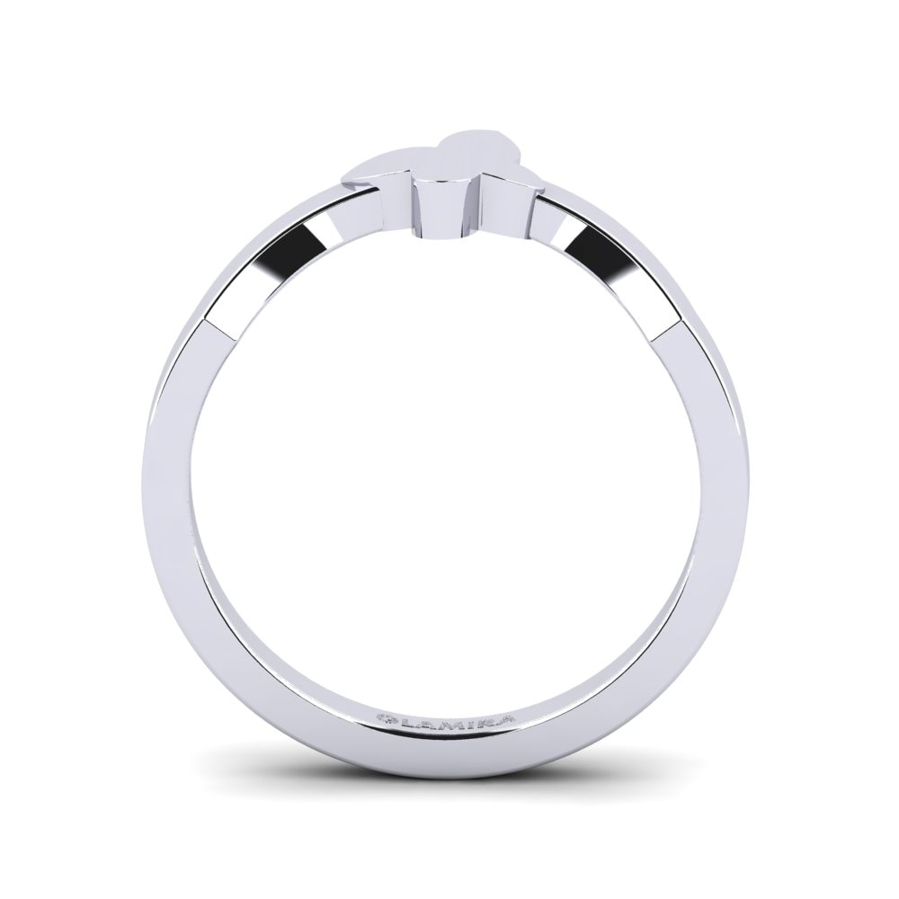 950 Platinum Stackable Ring Siennas - B