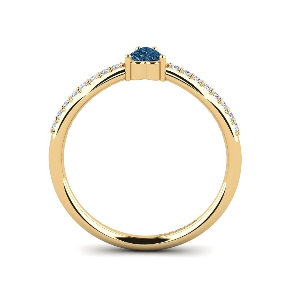Blauer Diamant Stapelbarer Ring Unninni - A