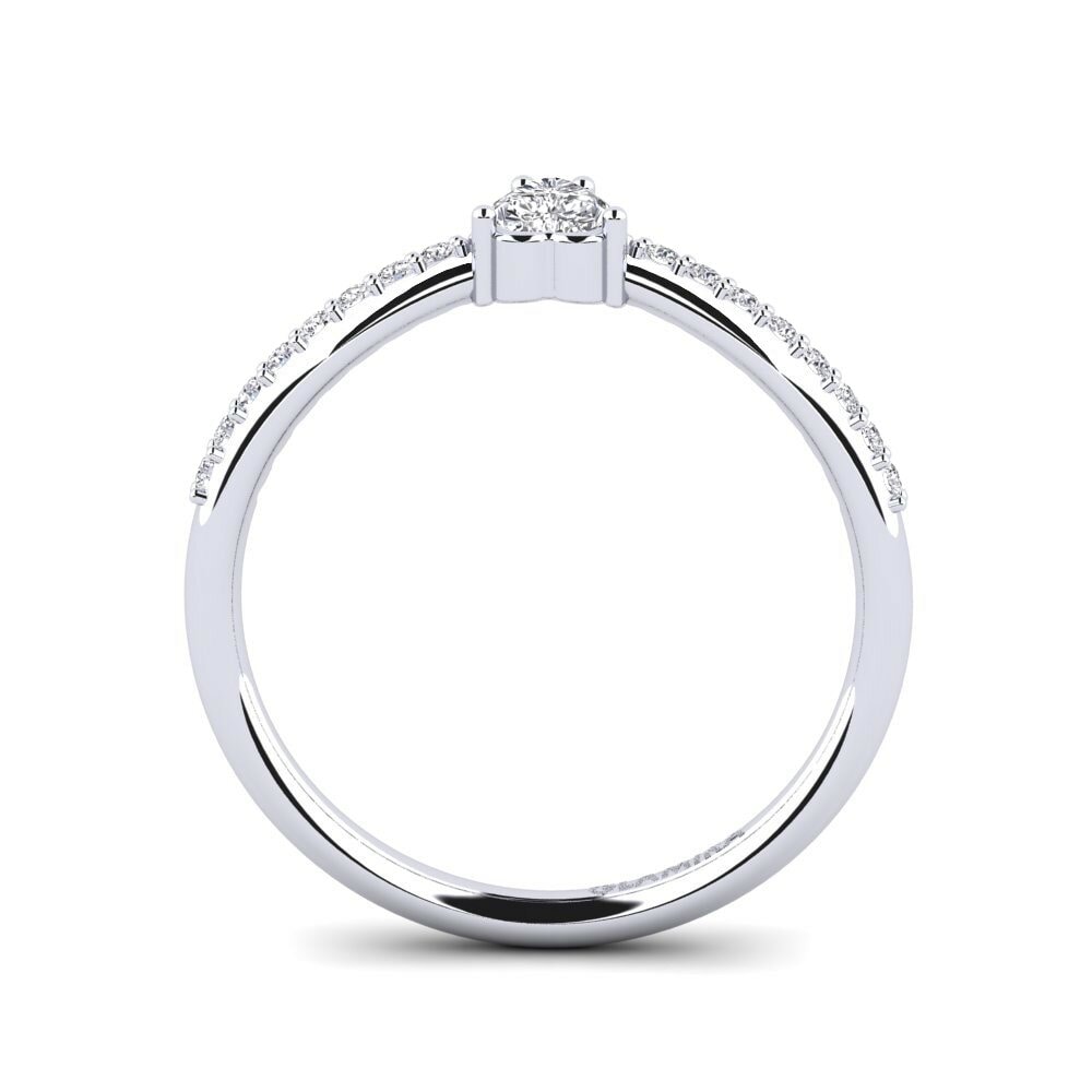 14ct White Gold Stackable Ring Unninni - A