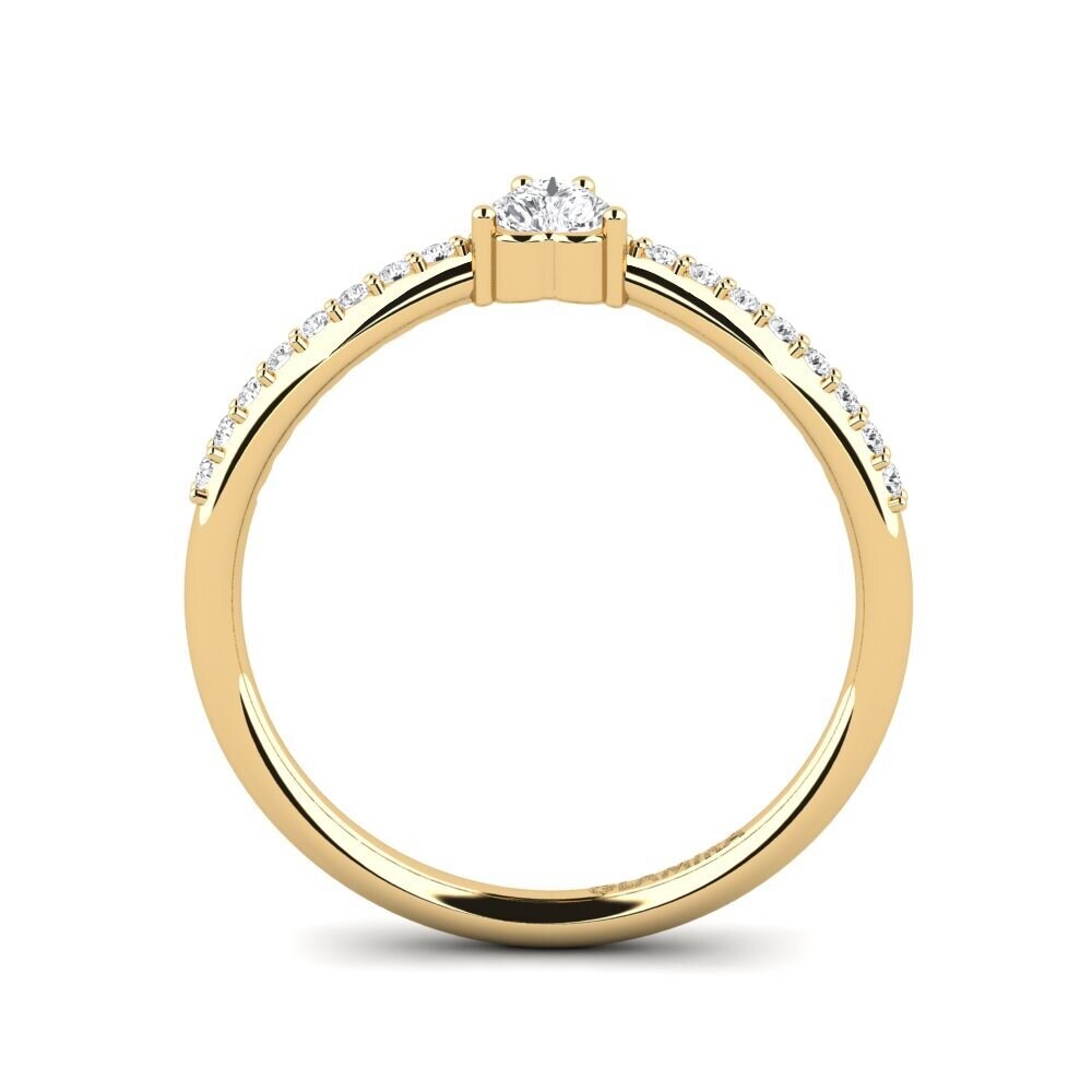 White sapphire Stackable Ring Unninni - A