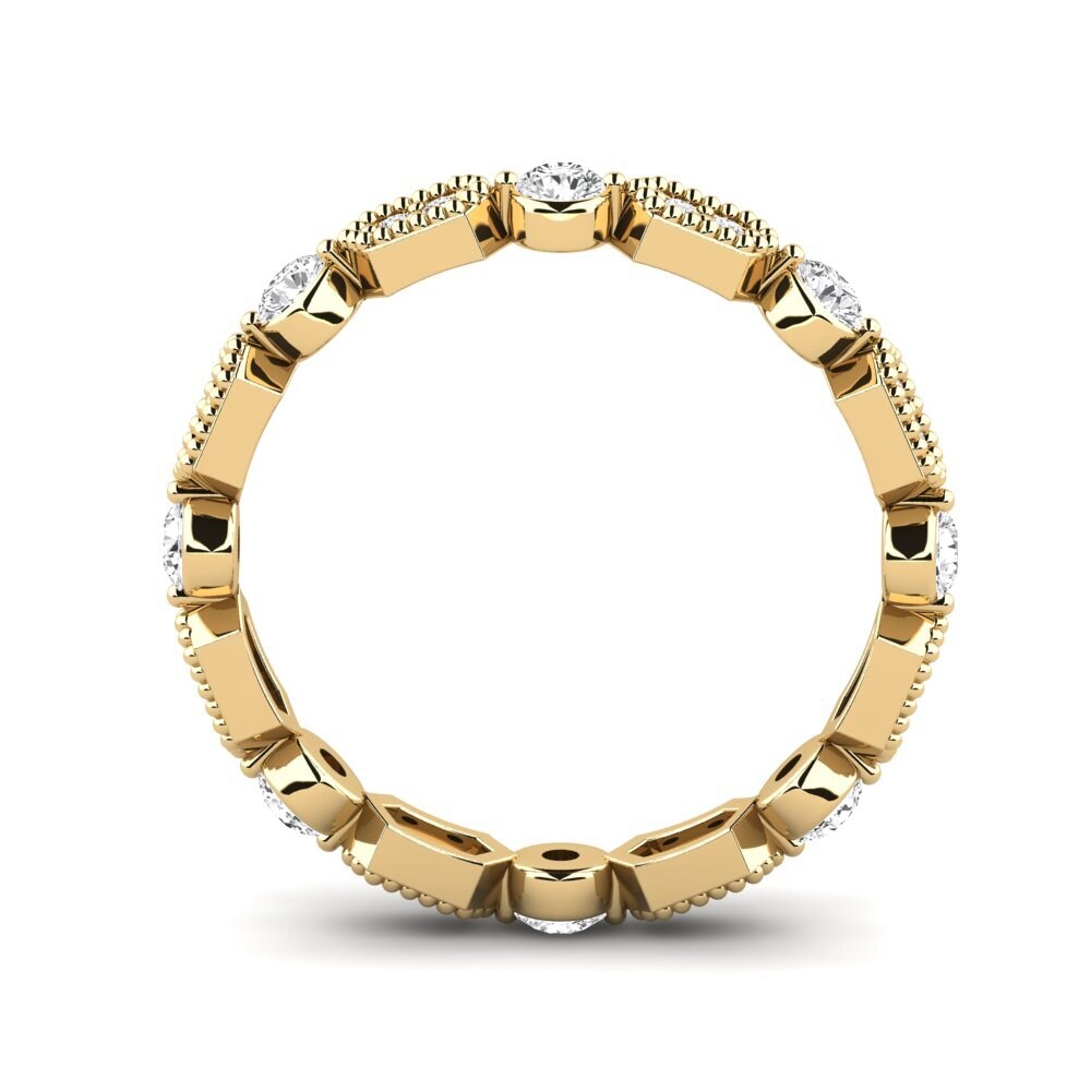 Zafiro blanco Anillo apilable Verhnsa - A