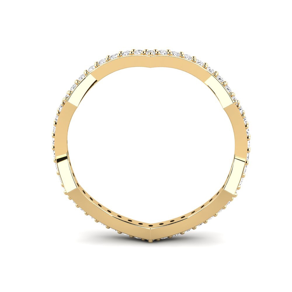 White sapphire Stackable Ring Verhnsa - B