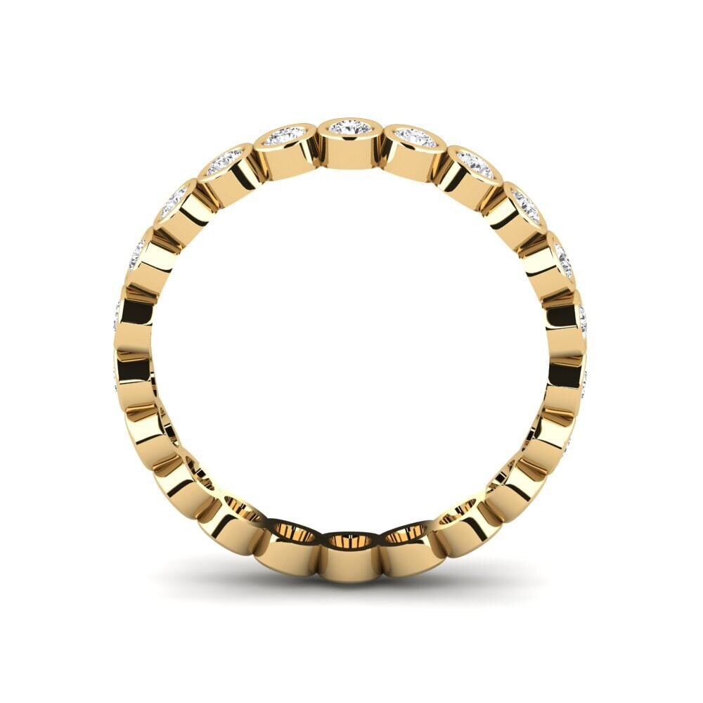 White sapphire Stackable Ring Watod - A