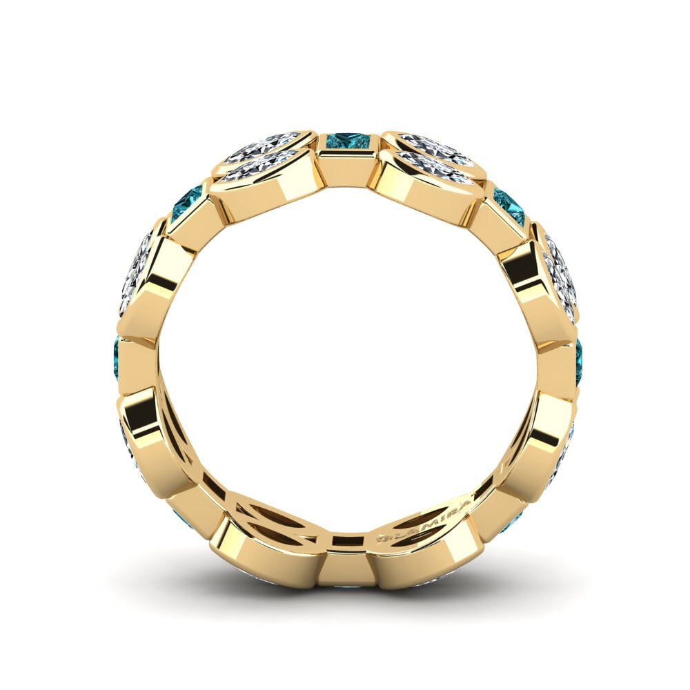Blauer Diamant Stapelbarer Ring Ymbr - A
