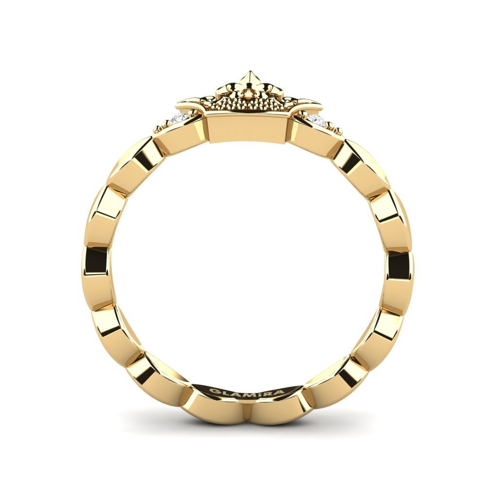 Zafiro blanco Anillo apilable Zosmas - B
