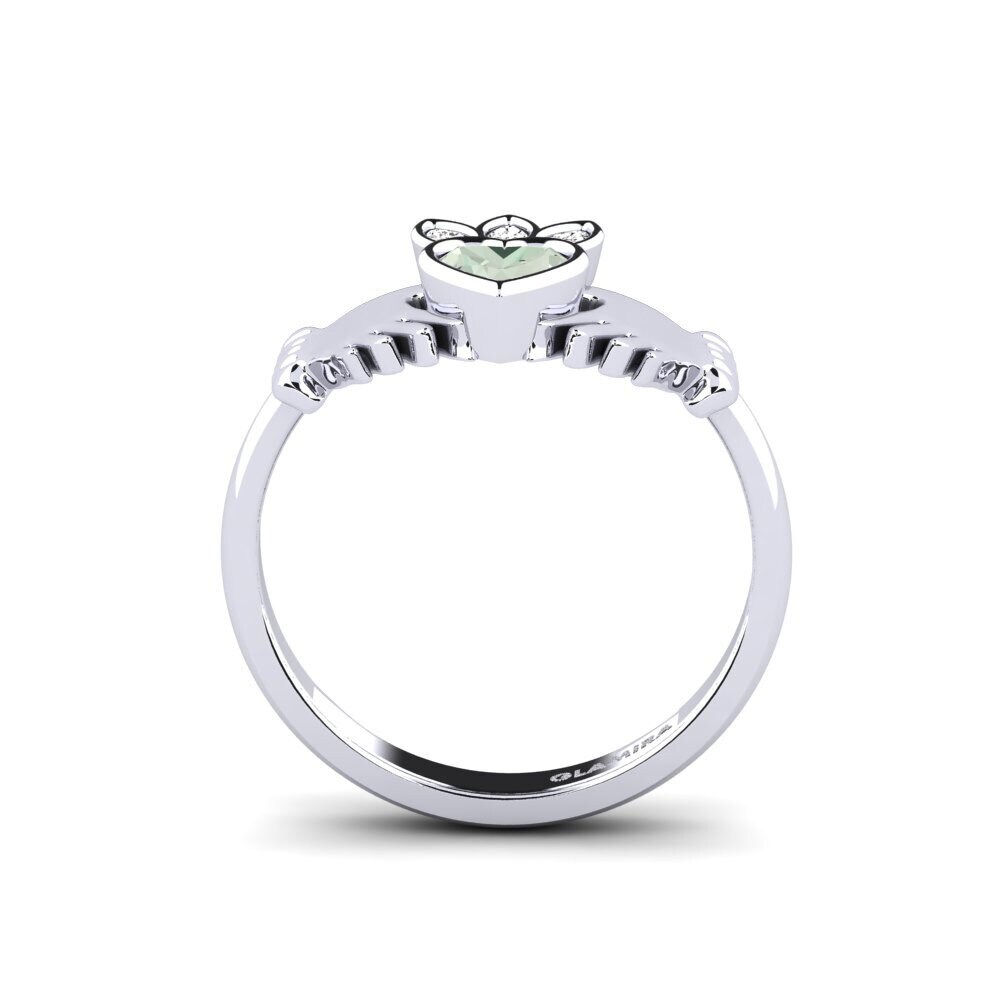 Amatista verde Anillo Earmellw